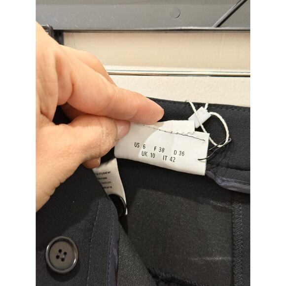 Akris Punto High Waisted Stretchy Skinny Leg Trouser Pants Black Women's Size 6 - Picture 5 of 5